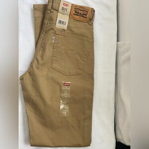 Levis 511 Khakis Slim Sueded Twill Stretch Size 18 Reg 29 x 29 NWT $48 MSRP New